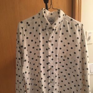UoMo Collection Polka Dots Long Sleeve Shirt - Small
